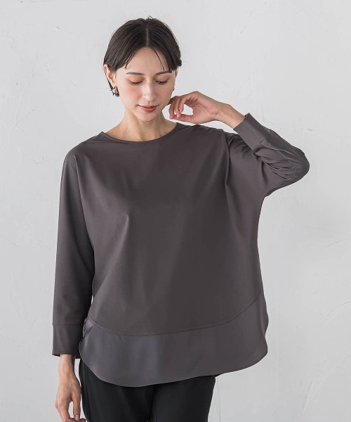 la.f…(ラエフ)の「サテン切り替えプルオーバー(Tシャツ/カットソー・レディース・ホワイト/ブラック・9号)」の8枚目の写真