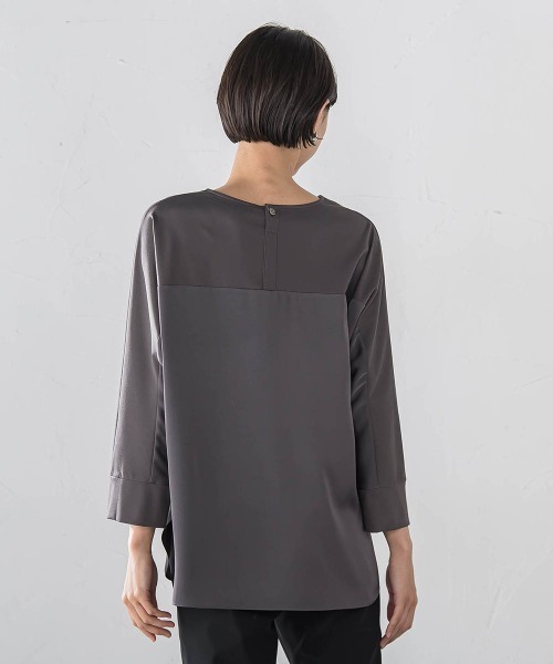 la.f…(ラエフ)の「サテン切り替えプルオーバー(Tシャツ/カットソー・レディース・ホワイト/ブラック・9号)」の11枚目の写真