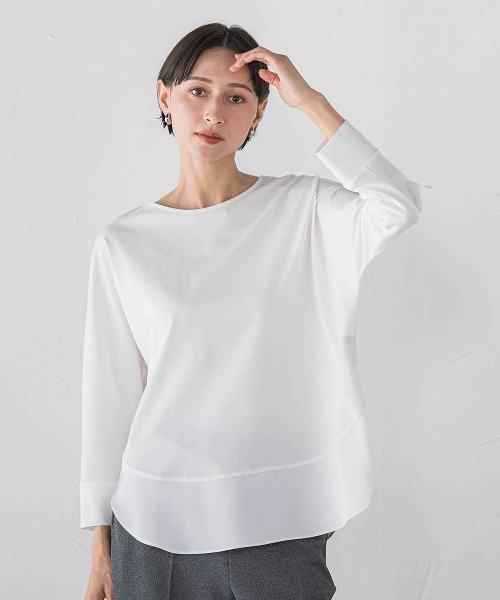 la.f…(ラエフ)の「サテン切り替えプルオーバー(Tシャツ/カットソー・レディース・ホワイト/ブラック・9号)」の18枚目の写真