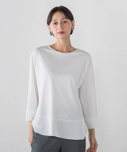la.f…(ラエフ)の「サテン切り替えプルオーバー(Tシャツ/カットソー・レディース・ホワイト/ブラック・9号)」の19枚目の写真