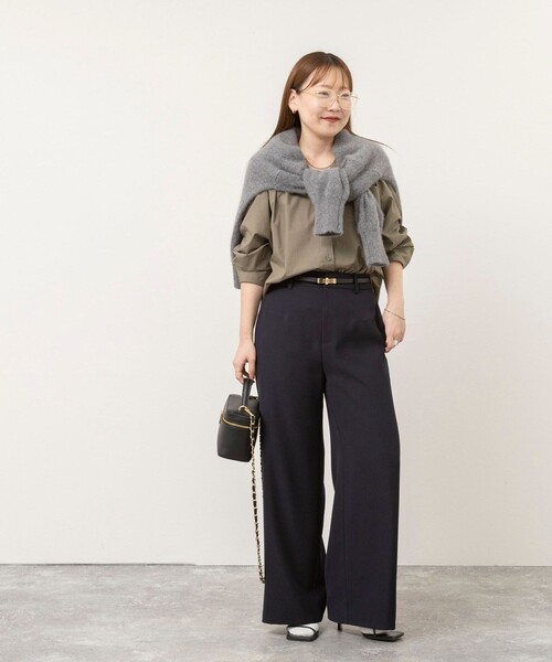 NOLLEY’S Sophi(ノーリーズソフィ)の「ウォッシャブル裏微起毛ワイドパンツ(その他パンツ・レディース・カーキ/オフホワイト/ネイビー・36/38/34)」の17枚目の写真