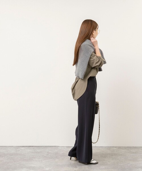 NOLLEY’S Sophi(ノーリーズソフィ)の「ウォッシャブル裏微起毛ワイドパンツ(その他パンツ・レディース・カーキ/オフホワイト/ネイビー・36/38/34)」の21枚目の写真