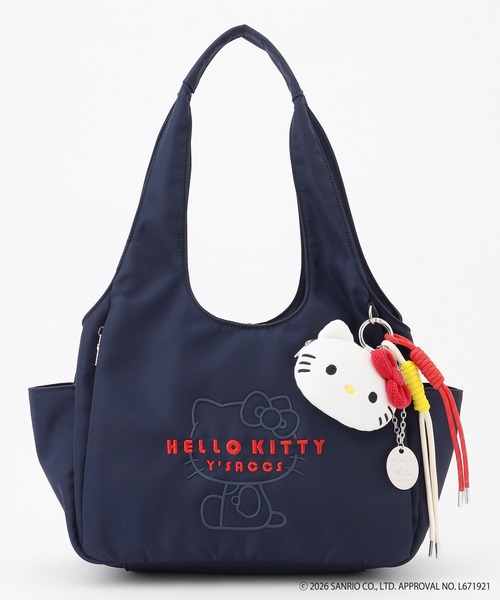 Y'SACCS(イザック)の「【Y'SACCS×HELLO KITTY】ハローキティフェイスポーチ付きトートM(トートバッグ・レディース・アイボリー/ネイビー/ブラック・FREE)」の3枚目の写真