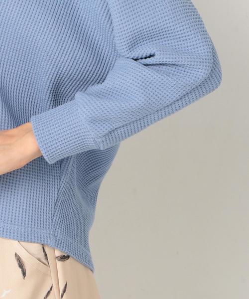 Another Edition（アナザーエディション）の「Vネック変形ワッフルプルオーバー2/AEBC V/Nヘンケイ ワッフルPOⅡ◆（Tシャツ/カットソー・レディース・ターコイズブルー/オフホワイト/レッド・FREE）」の10枚目の写真