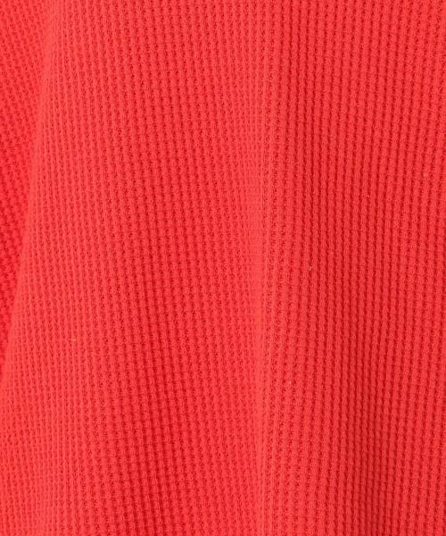 Another Edition（アナザーエディション）の「Vネック変形ワッフルプルオーバー2/AEBC V/Nヘンケイ ワッフルPOⅡ◆（Tシャツ/カットソー・レディース・ターコイズブルー/オフホワイト/レッド・FREE）」の15枚目の写真
