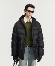 TNGT（ティーエヌジーティー）の「European Goose Down Mid-Length Parka (Black) TNJU6F207BK（ダウンジャケット/コート）」