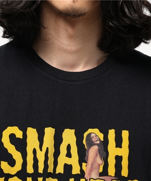国内発送☆HYSTERIC GLAMOUR☆SMASHYOUR HEADSBM Tシャツ/BL HYSTERIC GLAMOUR]SMASH YOUR HEAD SBM Tシャツ/WHITE(02251CT02
