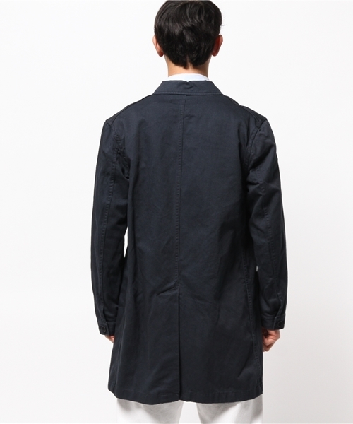 FREEMANS SPORTING CLUB（フリーマンズ スポーティング クラブ）の「FREEMANS SPORTING CLUB JP　C/L KATSURAGI SHOP COAT（その他アウター・メンズ・ベージュ/ネイビー/オフホワイト・3/2）」の6枚目の写真