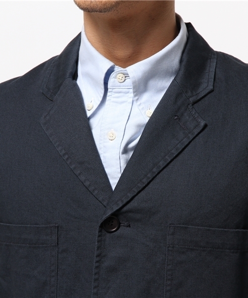 FREEMANS SPORTING CLUB（フリーマンズ スポーティング クラブ）の「FREEMANS SPORTING CLUB JP　C/L KATSURAGI SHOP COAT（その他アウター・メンズ・ベージュ/ネイビー/オフホワイト・3/2）」の7枚目の写真