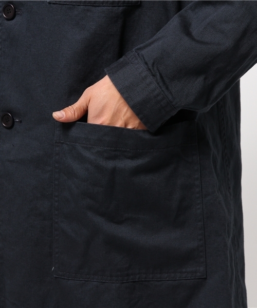 FREEMANS SPORTING CLUB（フリーマンズ スポーティング クラブ）の「FREEMANS SPORTING CLUB JP　C/L KATSURAGI SHOP COAT（その他アウター・メンズ・ベージュ/ネイビー/オフホワイト・3/2）」の14枚目の写真