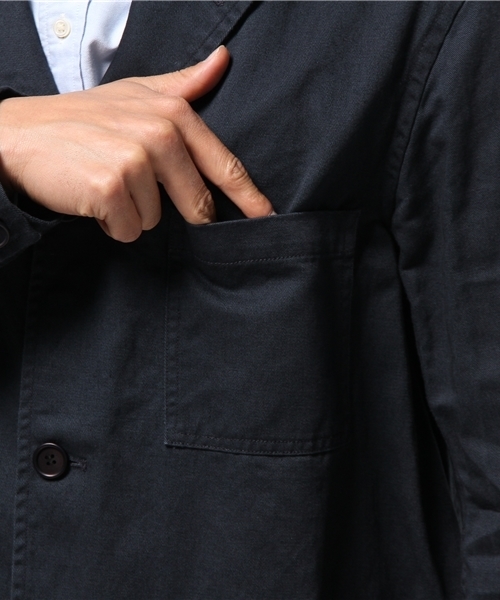 FREEMANS SPORTING CLUB（フリーマンズ スポーティング クラブ）の「FREEMANS SPORTING CLUB JP　C/L KATSURAGI SHOP COAT（その他アウター・メンズ・ベージュ/ネイビー/オフホワイト・3/2）」の15枚目の写真