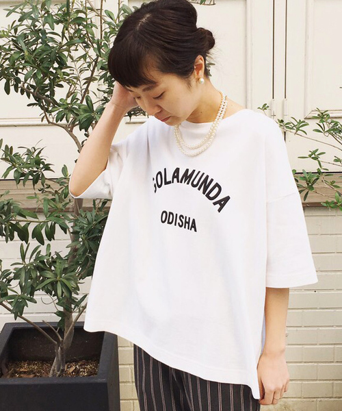 haco!（ハコ）の「ＰＢＰ　オーガニックコットン　ロゴＴシャツ＜ＮＡＭＡＳＴＥ！ ＩＮＤＩＡ＞（Tシャツ/カットソー・レディース・杢グレー/ホワイト/ピンク/ブラック・MEDIUM/SMALL/LARGE/X-LARGE）」の2枚目の写真