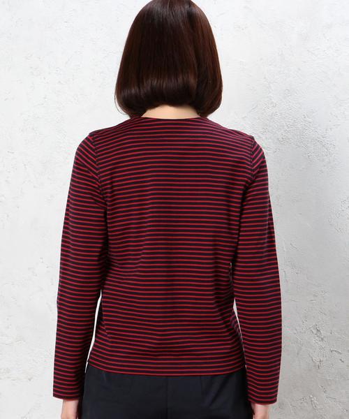 green label relaxing（グリーンレーベルリラクシング）の「■■■CB 60テンジク BOR カーディガン◆（カーディガン/ボレロ・レディース・オフホワイト/ネイビー・FREE）」の7枚目の写真