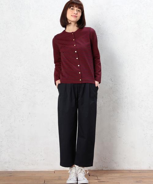 green label relaxing（グリーンレーベルリラクシング）の「■■■CB 60テンジク BOR カーディガン◆（カーディガン/ボレロ・レディース・オフホワイト/ネイビー・FREE）」の10枚目の写真