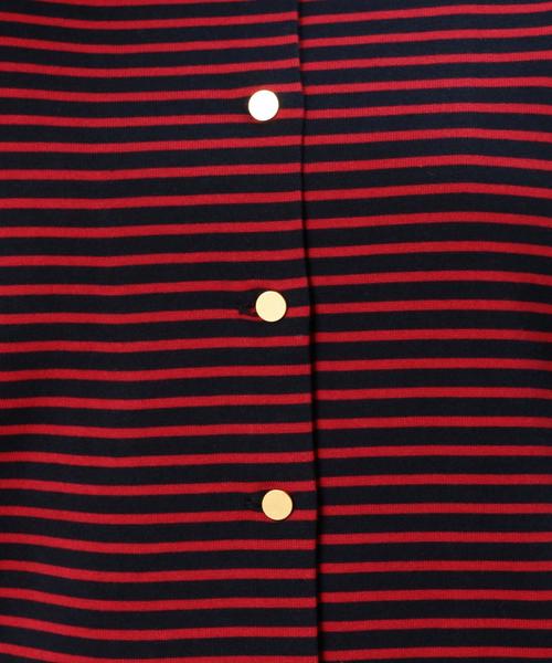 green label relaxing（グリーンレーベルリラクシング）の「■■■CB 60テンジク BOR カーディガン◆（カーディガン/ボレロ・レディース・オフホワイト/ネイビー・FREE）」の4枚目の写真