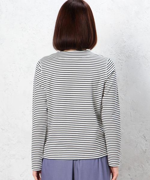 green label relaxing（グリーンレーベルリラクシング）の「■■■CB 60テンジク BOR カーディガン◆（カーディガン/ボレロ・レディース・オフホワイト/ネイビー・FREE）」の5枚目の写真