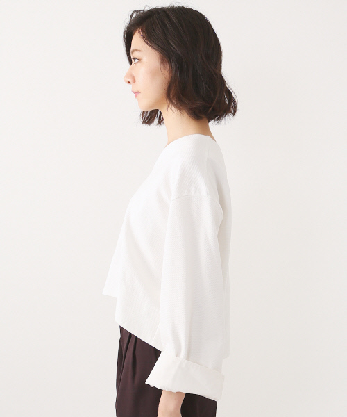 Abahouse Devinette（ドゥヴィネット）の「コットンピンカノコプルオーバー（Tシャツ/カットソー・レディース・ホワイト/グレー/ネイビー・FREE）」の21枚目の写真