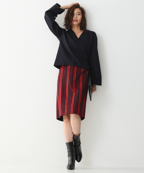 Abahouse Devinette（ドゥヴィネット）の「コットンピンカノコプルオーバー（Tシャツ/カットソー・レディース・ホワイト/グレー/ネイビー・FREE）」の11枚目の写真