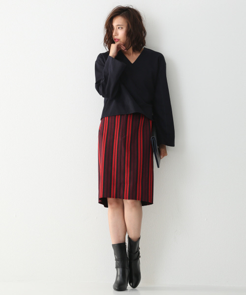 Abahouse Devinette（ドゥヴィネット）の「コットンピンカノコプルオーバー（Tシャツ/カットソー・レディース・ホワイト/グレー/ネイビー・FREE）」の12枚目の写真