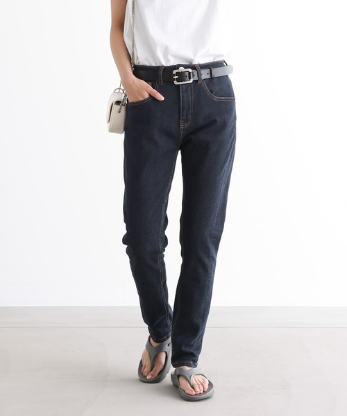 n'OrLABEL（ノアールレーベル）の「『風合いヴィンテージストレッチデニム』（デニムパンツ・レディース・ネイビー/ライトブルー/インディゴブルー・2/1）」の13枚目の写真