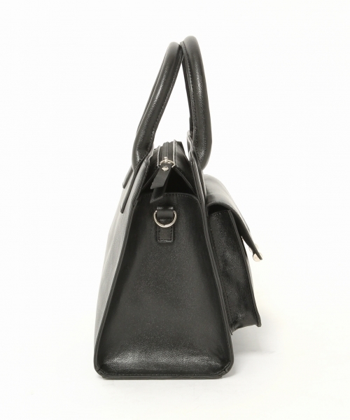 LEPSIM(レプシィム)の「スクエアポケットミニトートバッグ 734876(トートバッグ・レディース・ホワイト×ブラック/ブラック/ダークブラウン・ONE SIZE)」の7枚目の写真