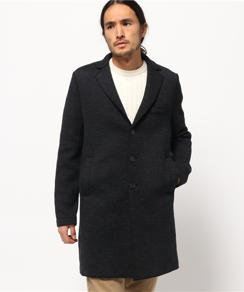 Harris Wharf London ハリスワーフロンドン の Harris Wharf London ハリスワーフロンドン Boxy Coat ヘリンボーン チェスターコート Wear Harris Wharf London ハリスワーフロンドン の Harris Wharf London ハリスワーフロンドン Boxy Coat ヘリンボーン チェスターコート Wear