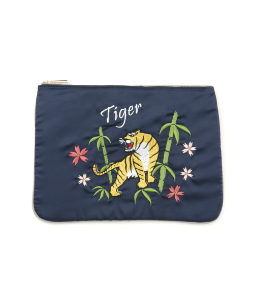 WEGO（ウィゴー）の「WEGO/スカジャンクラッチバッグ（クラッチバッグ・レディース・ブラック/ネイビー・FREE）」の12枚目の写真