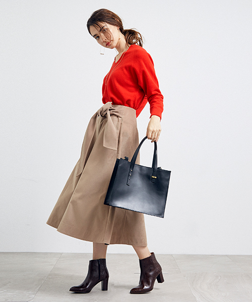 UNITED TOKYO（ユナイテッドトウキョウ）の「レザーショートブーツ（ブーツ・レディース・ネイビー/キャメル/ダークブラウン・0/1/2）」の10枚目の写真