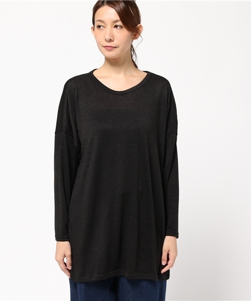 Pierrot（ピエロ）の「ビッグシルエット ニットソートップス（ニット/セーター・レディース・杢グレー/オフホワイト/ホワイト×ブラック/ブラック/カーキ/ブルー系その他/ベージュ/ネイビー/ピンク・M/L）」の17枚目の写真