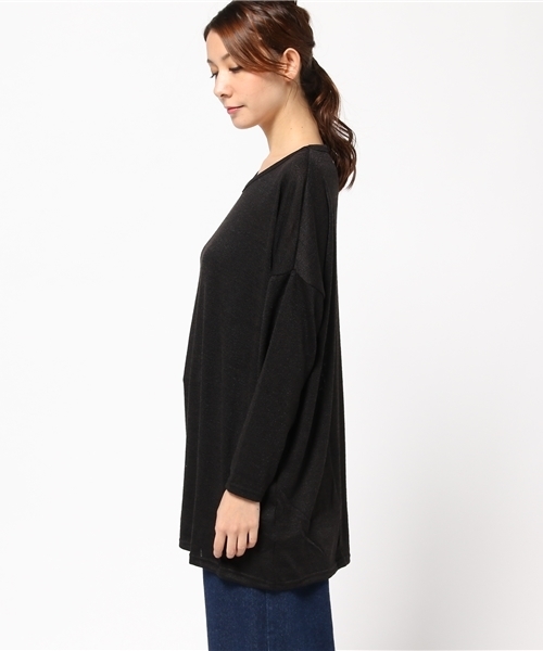 Pierrot（ピエロ）の「ビッグシルエット ニットソートップス（ニット/セーター・レディース・杢グレー/オフホワイト/ホワイト×ブラック/ブラック/カーキ/ブルー系その他/ベージュ/ネイビー/ピンク・M/L）」の18枚目の写真