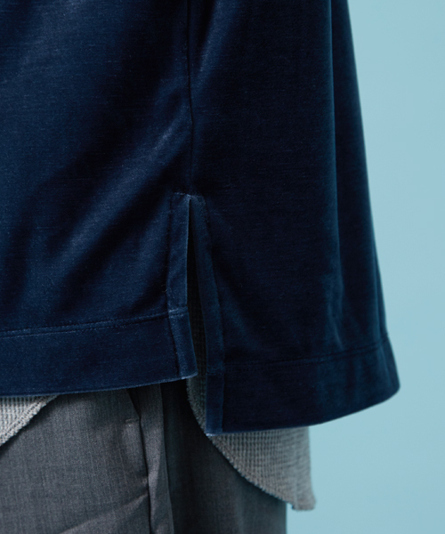 STUDIOUS（ステュディオス）の「トリアセテートベロアプルオーバー（スウェット・メンズ・グレー/ブルー・1/2/3）」の13枚目の写真