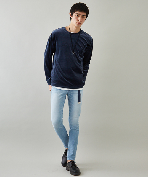 STUDIOUS（ステュディオス）の「トリアセテートベロアプルオーバー（スウェット・メンズ・グレー/ブルー・1/2/3）」の17枚目の写真