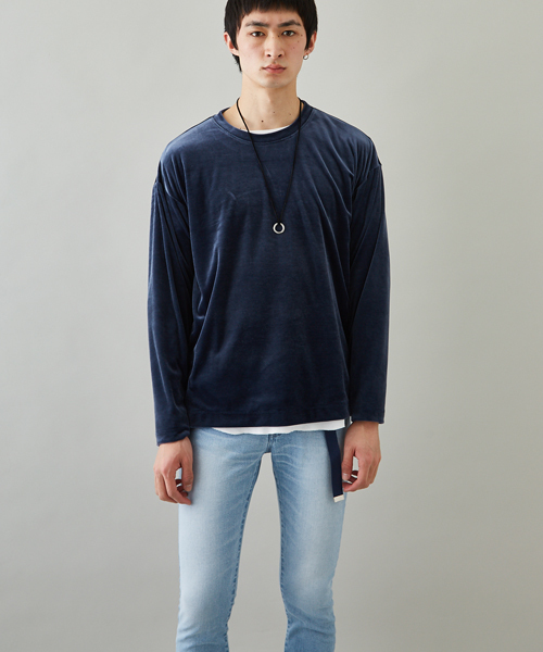 STUDIOUS（ステュディオス）の「トリアセテートベロアプルオーバー（スウェット・メンズ・グレー/ブルー・1/2/3）」の21枚目の写真