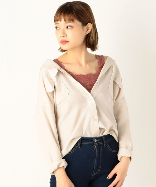 archives(アルシーヴ)の「レースキャミソール(キャミソール・レディース・マスタード/ブラック/オフホワイト/グレー/ワイン/ピンク/ピンク系その他/ベージュ/ブラウン・MEDIUM)」の10枚目の写真