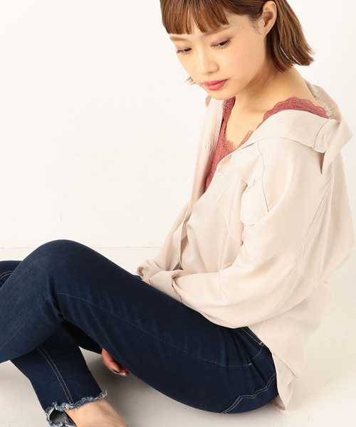 archives(アルシーヴ)の「レースキャミソール(キャミソール・レディース・マスタード/ブラック/オフホワイト/グレー/ワイン/ピンク/ピンク系その他/ベージュ/ブラウン・MEDIUM)」の11枚目の写真