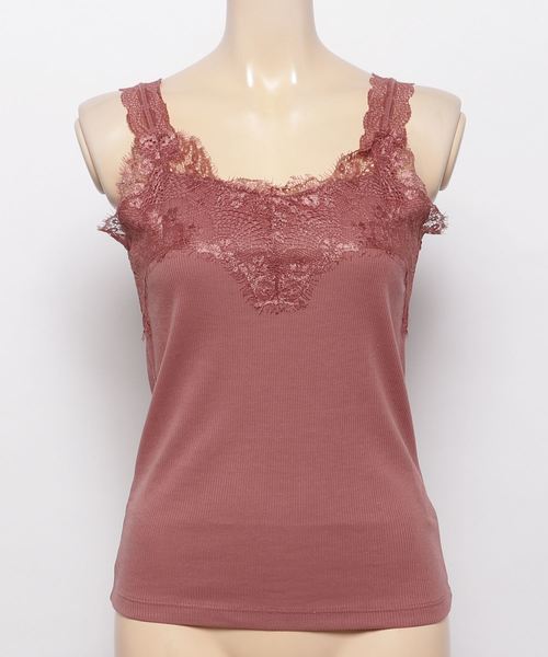 archives(アルシーヴ)の「レースキャミソール(キャミソール・レディース・マスタード/ブラック/オフホワイト/グレー/ワイン/ピンク/ピンク系その他/ベージュ/ブラウン・MEDIUM)」の7枚目の写真