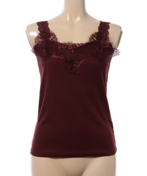 archives(アルシーヴ)の「レースキャミソール(キャミソール・レディース・マスタード/ブラック/オフホワイト/グレー/ワイン/ピンク/ピンク系その他/ベージュ/ブラウン・MEDIUM)」の9枚目の写真