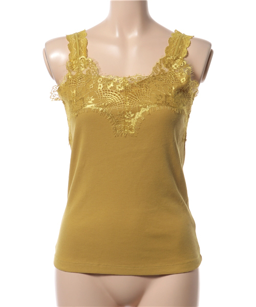 archives(アルシーヴ)の「レースキャミソール(キャミソール・レディース・マスタード/ブラック/オフホワイト/グレー/ワイン/ピンク/ピンク系その他/ベージュ/ブラウン・MEDIUM)」の6枚目の写真