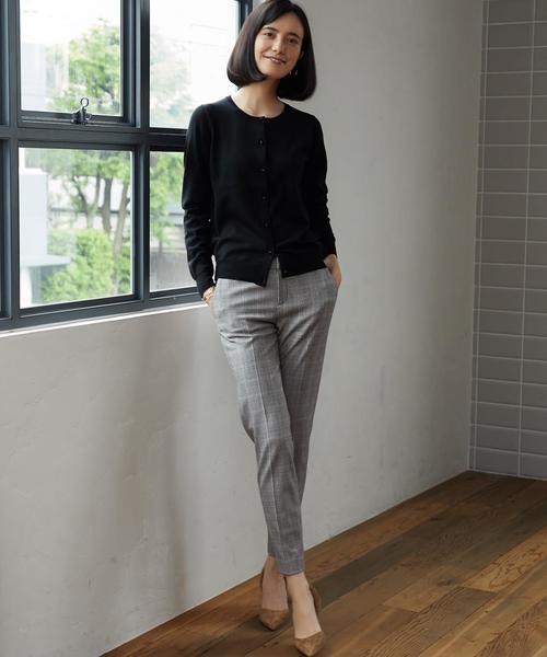 green label relaxing（グリーンレーベルリラクシング）の「■■■[手洗い可能] ◆CR 2WAY ノータック パンツ ◆（その他パンツ・レディース・ライトグレー/ダークブラウン/オフホワイト/ネイビー/ブラック・36/34/42/44/38/46/40）」の9枚目の写真