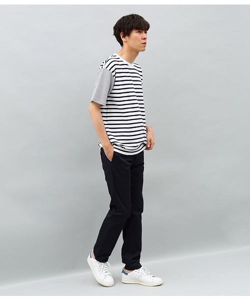 ADAM ET ROPE'（アダムエロペ）の「梨地ボーダーTシャツ（Tシャツ/カットソー・メンズ・ブルー系その他4/ブルー系その他5・L/M）」の8枚目の写真