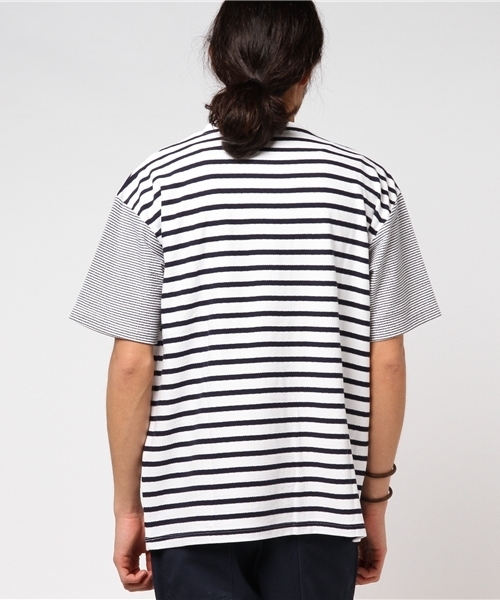 ADAM ET ROPE'（アダムエロペ）の「梨地ボーダーTシャツ（Tシャツ/カットソー・メンズ・ブルー系その他4/ブルー系その他5・L/M）」の4枚目の写真