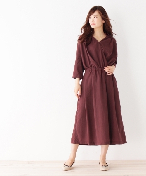 Grove グローブ の カシュクールギャザーワンピース ワンピース Wear Grove グローブ の カシュクールギャザーワンピース ワンピース Wear