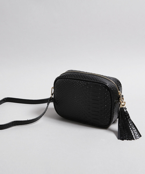 PLAIN CLOTHING（プレーンクロージング）の「クロコダイルショルダーバッグ【PLAIN CLOTHING】（ショルダーバッグ・レディース・ライトグレー/ブラック・FREE）」の11枚目の写真