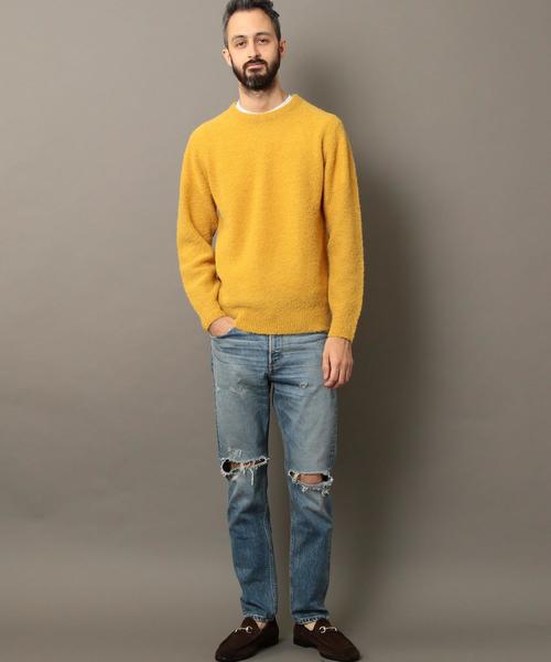 BEAUTY&YOUTH UNITED ARROWS（ビューティーアンドユースユナイテッドアローズ）の「BY ベビーアルパカ リングヤーン ニット ◆（ニット/セーター・メンズ・ナチュラル/ロイヤルブルー/イエロー・X-LARGE/LARGE/MEDIUM/SMALL）」の7枚目の写真