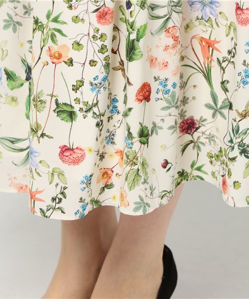 美品 Loulou Willoughbyゴブラン織ボタニカルナロースカート1 美品 Loulou Willoughbyゴブラン織ボタニカルナロースカート1
