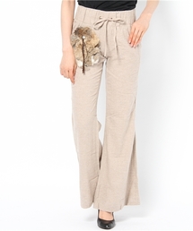 goa | ファー付ナチュラルバギーパンツ(その他パンツ)