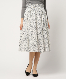 un dix cors | 単色花柄ギャザーSK(スカート)