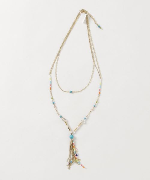 チャイハネ（チャイハネ）の「【チャイハネ】カラフルビーズチェーン2連ネックレス（ネックレス・レディース・シルバー/ゴールド・FREE）」の6枚目の写真