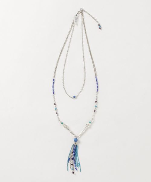 チャイハネ（チャイハネ）の「【チャイハネ】カラフルビーズチェーン2連ネックレス（ネックレス・レディース・シルバー/ゴールド・FREE）」の4枚目の写真