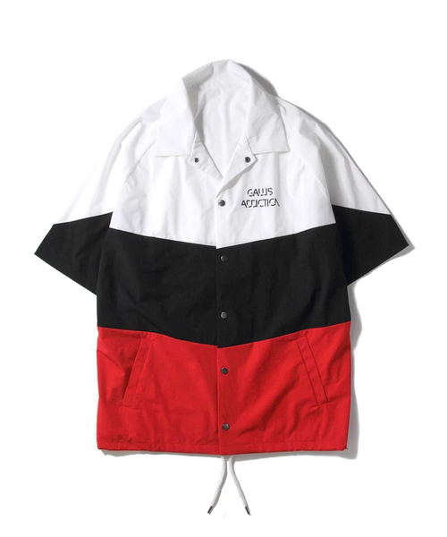 GALLIS ADDICTION（ガリスアディクション）の「GAナイロンストレッチ切り替えコーチシャツ（シャツ/ブラウス・メンズ・オレンジ/ホワイト/ブラック/ブルー・L/M/XL）」の2枚目の写真